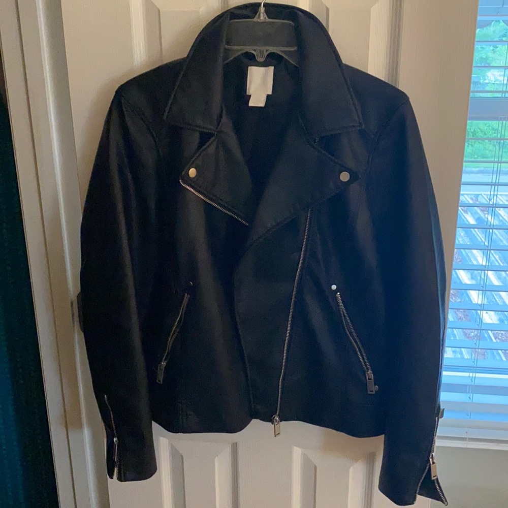 H&M vegan leather jacket